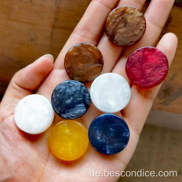 Verschiedene farbenfrohe Perle kleine Backgammon -Prüfer 24mm